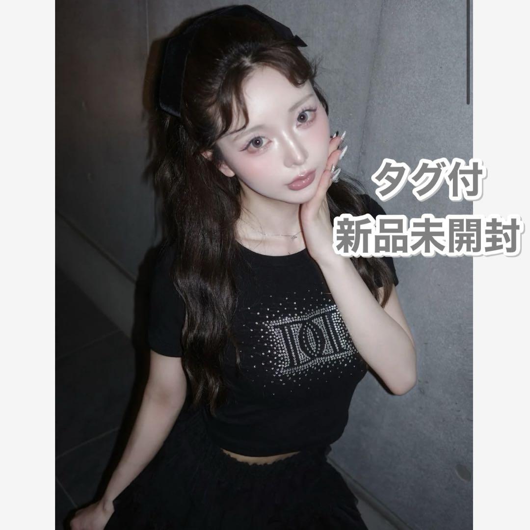 Darich ダーリッチ シャイニーDDロゴコンパクトTシャツ　BLK 半袖 黒