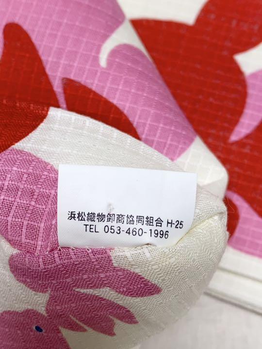 喜ばれる誕生日プレゼント 軽くて涼しい、新品・未使用の金魚柄の半巾帯 水着・ラッシュガード