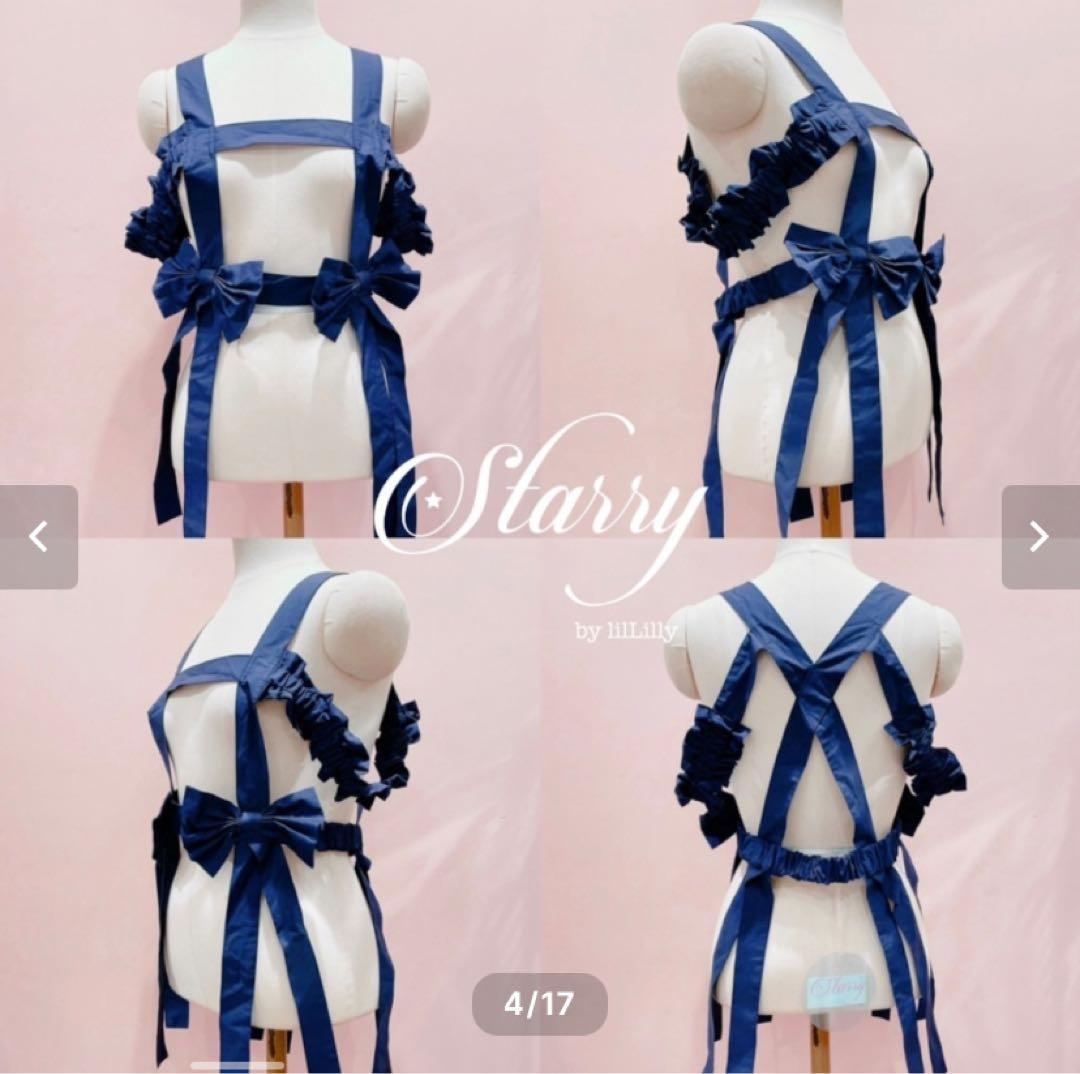 lilLilly Starry リボンフリルハーネス ネイビー