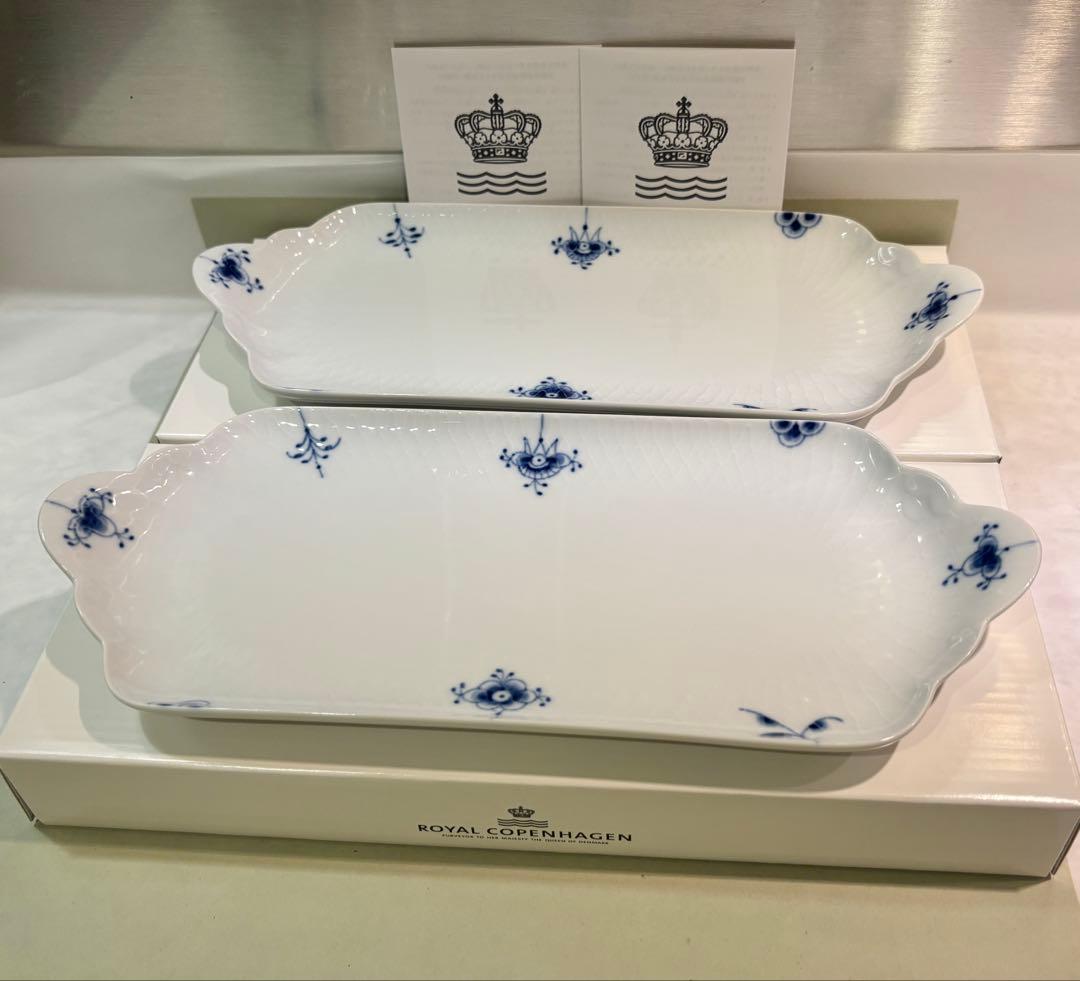 ロイヤル コペンハーゲン ブルーパルメッテ ブロッサム トレイRoyal Copenhagen
