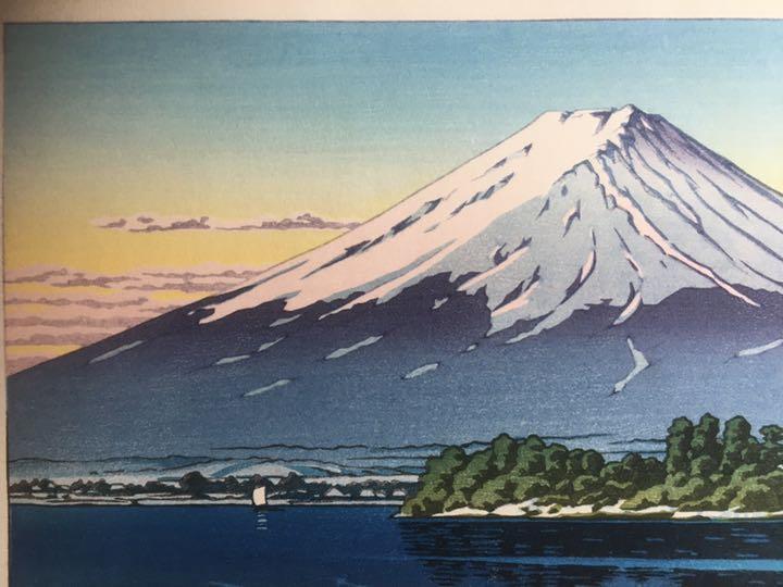 Amazon.co.jp: 川瀬巴水 河口湖 水彩画 56x40cm 大判ポスター