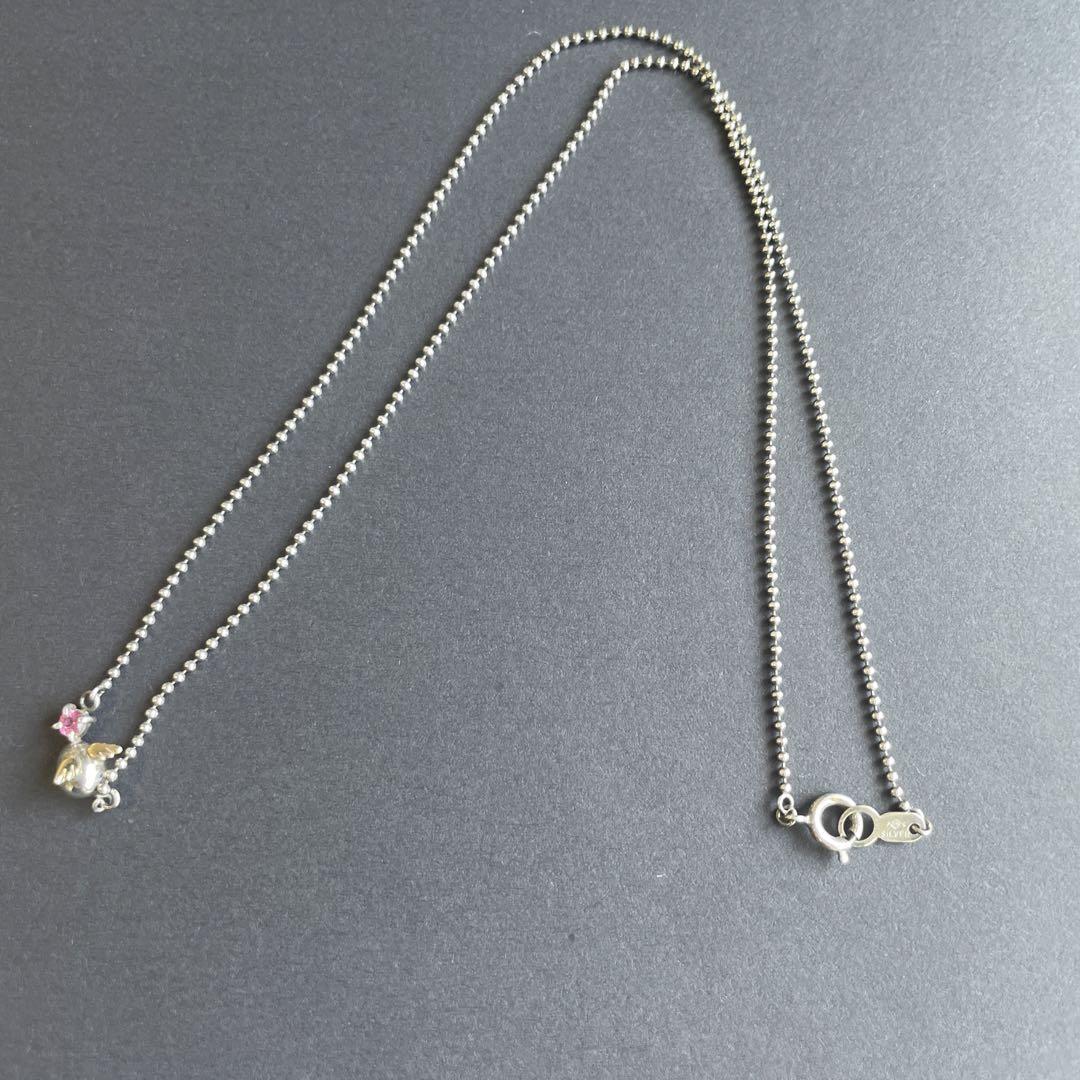 天使のたまごネックレス　シルバーネックレス　k18・Silva925