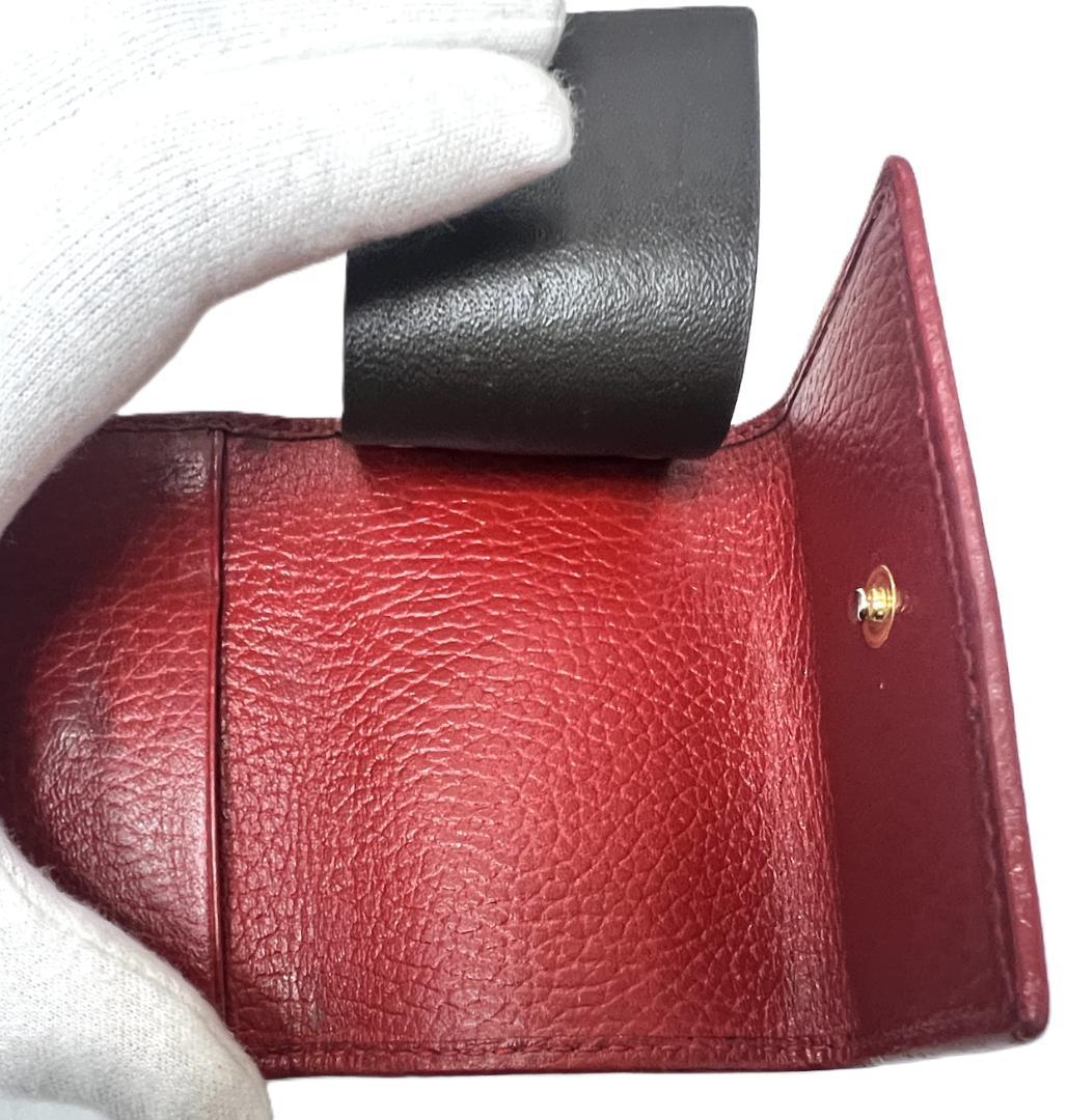 美品☆GUCCI グッチ　キーケース　マーモント　6連　レッド　赤　レザー グッチ 6連キーケース GG マーモント レッド 中古品 (93075