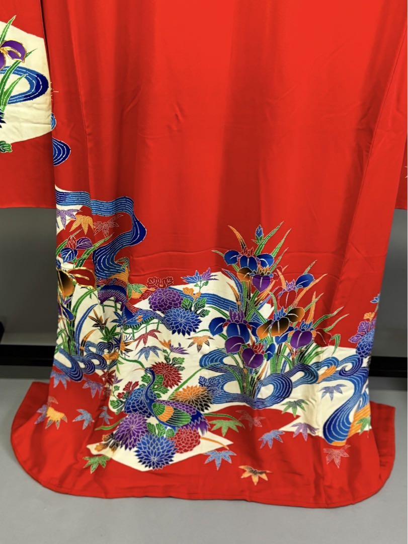 406z19〇引き振袖 掛下 金駒刺繍 金彩 地紋〇美品 結婚式 舞台
