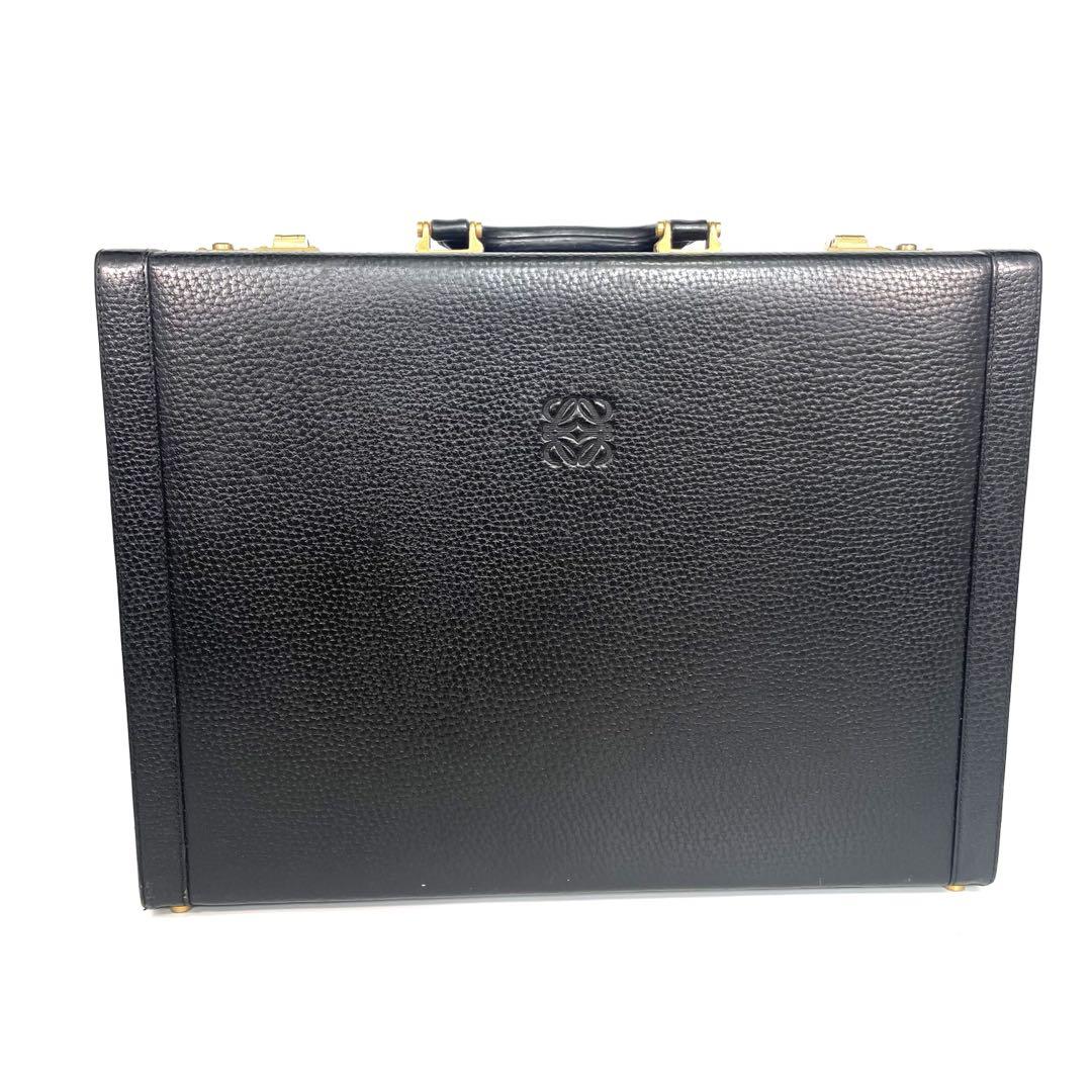 【激レア】 LOEWE ロエベ アタッシュケース ヴィンテージ ブラック レザー