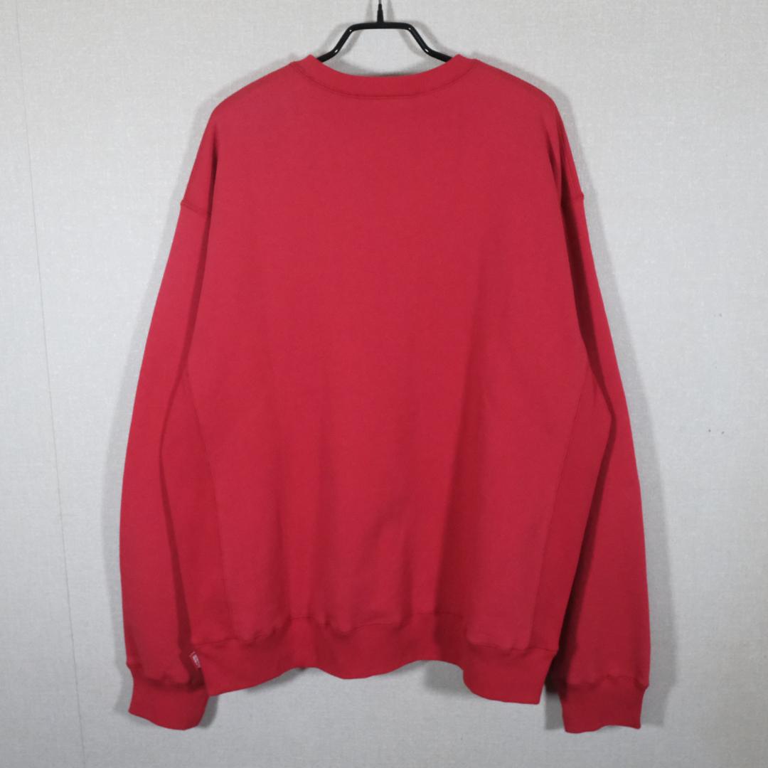 ブラックアイパッチ 取扱注意 刺繍スウェット トレーナー センター L RED