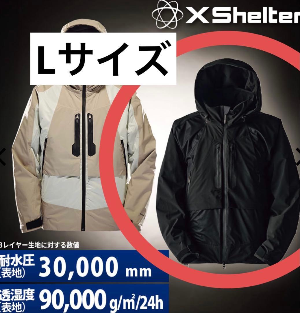 エックスシェルター 断熱β 超透湿防水防寒ジャケット黒 LサイズL WORKMAN