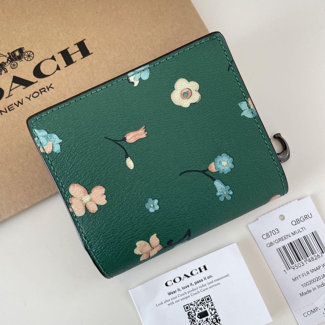 COACH - COACH 2022春夏新作 二つ折り財布 ミニ財布 花柄