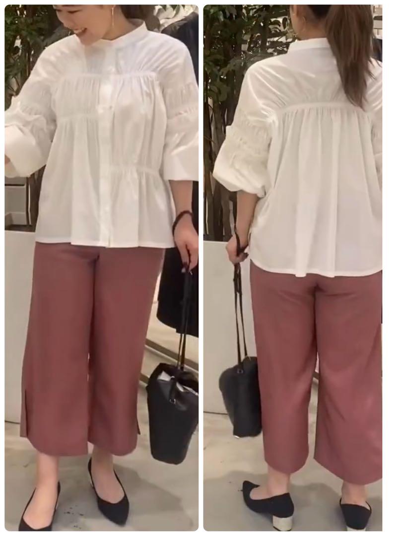 trois トロワ トロア 麻 8.5分丈 アサレチック ワイドパンツ