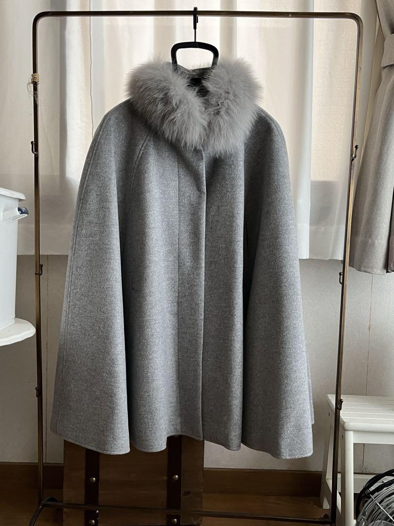 【新品】　RUIRUE BOUTIQUE ケープコート フォックスファー付き