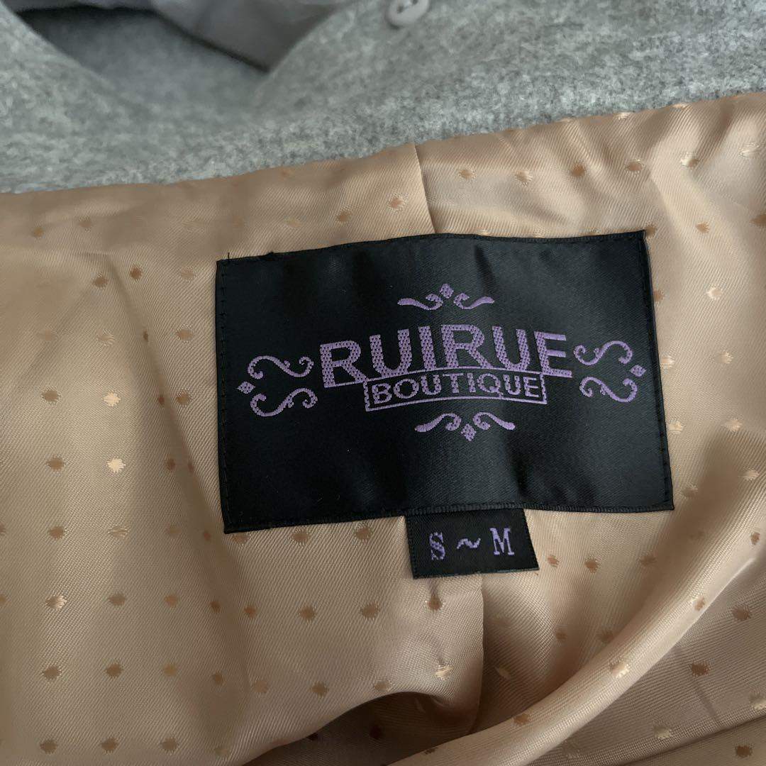 【新品】　RUIRUE BOUTIQUE ケープコート フォックスファー付き