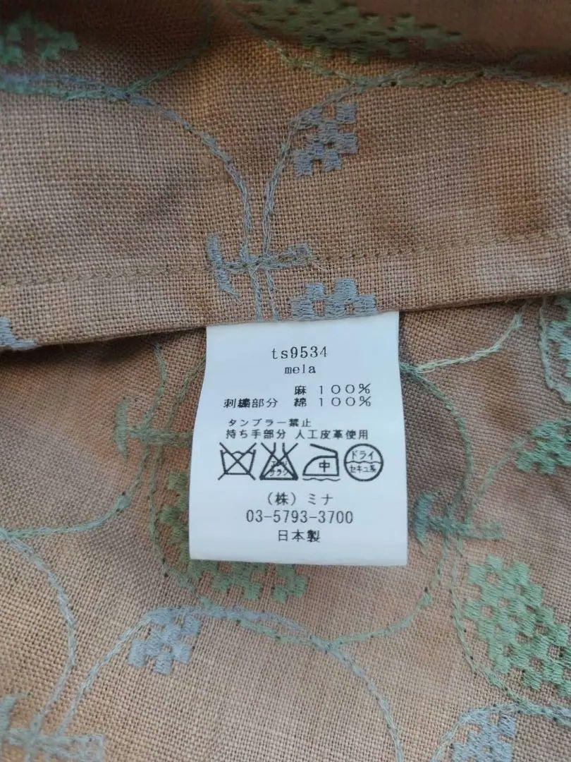 ミナペルホネン mela 刺繍トートバッグminapernen