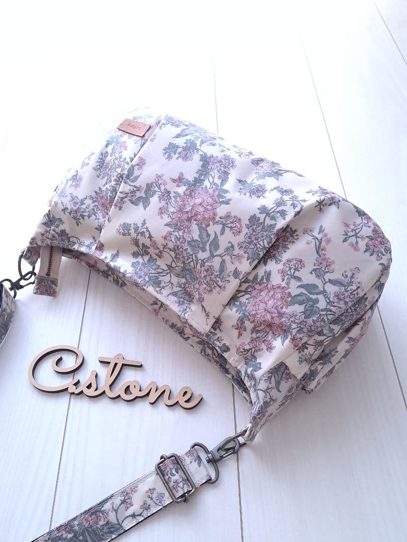 リバティ　セリーヌ　ライラックピンク　横長ショルダーバッグ　持ち手別売り