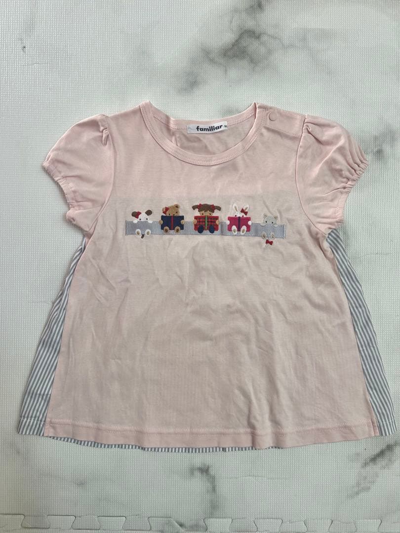 familiar ピンク カットソー Tシャツ