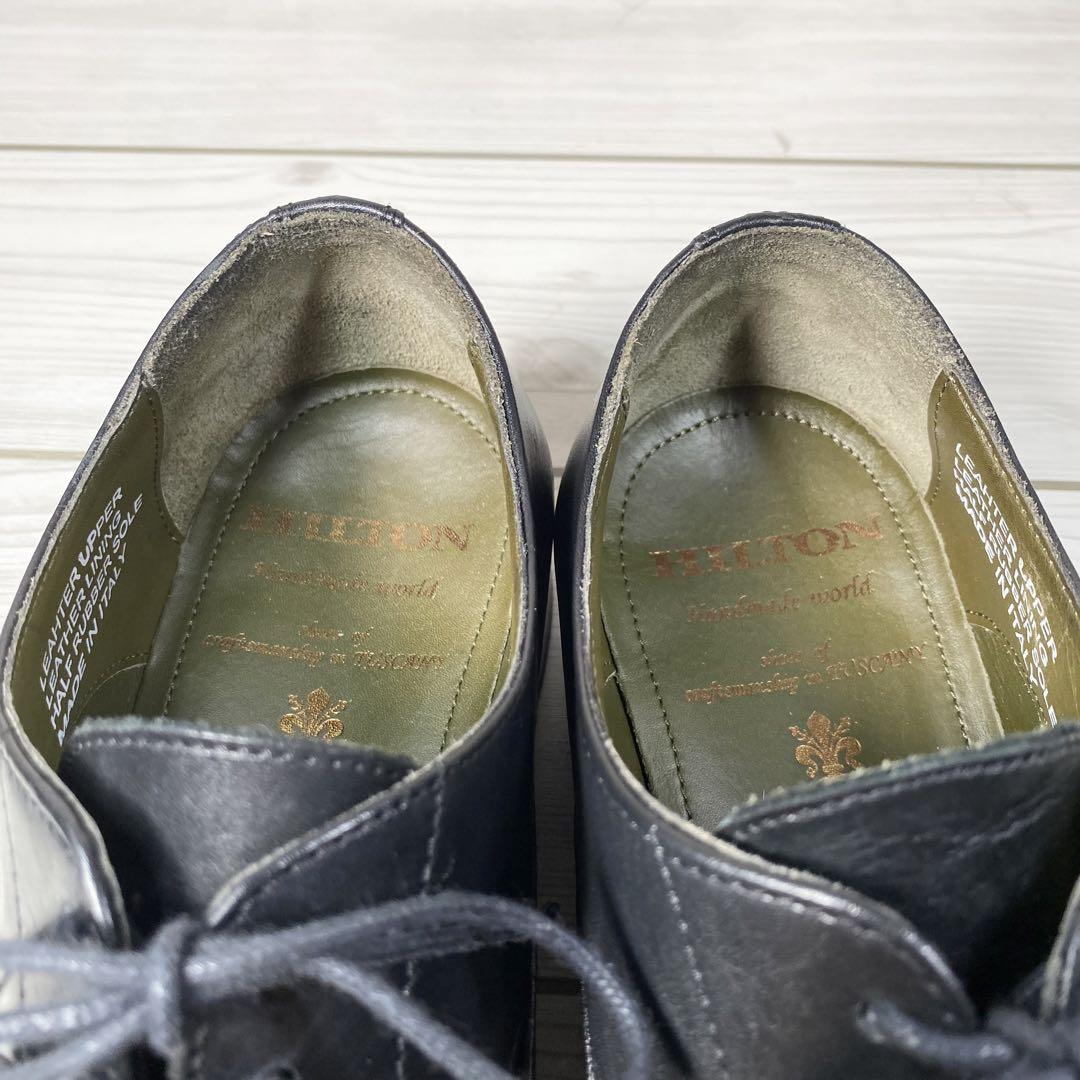 451【美品】HILTON ストレートチップ vibram 40 イタリア製