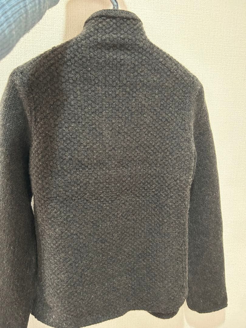 ダークグレー ニットカーディガン ハイネック ダークグレー ニットカーディガン ハイネック