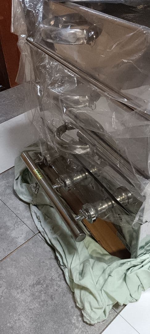 ステンレス製3段収納引き出しユニット