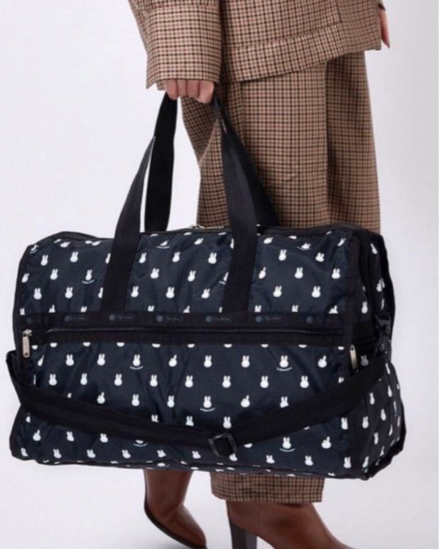 新品 レスポートサック ミッフィーアンドダーンブラック ボストン