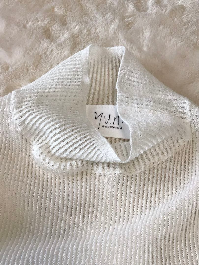 品質保証 ！ yuni ユニ シアー トップス ハイネックカットソー SIZE yuni