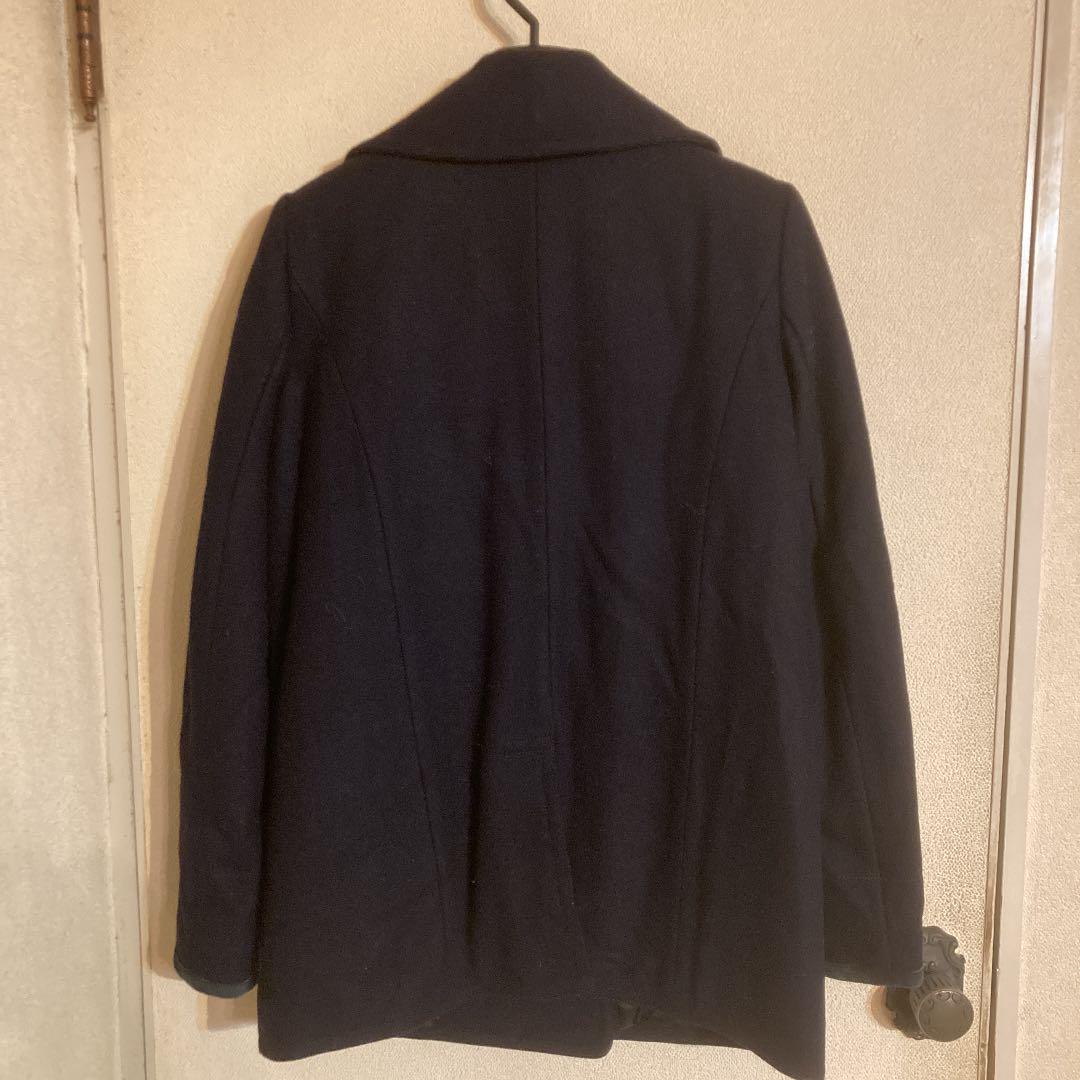 2022人気No.1の JEANS POLO Pコート ネイビー ステンシル ピーコート L - ピーコート