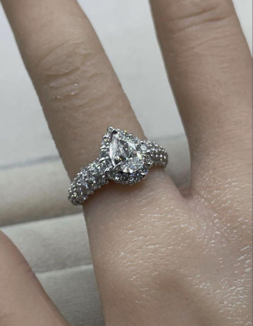 JE150★最高級 大粒ダイヤモンド 1.879ct pt リング 鑑定付