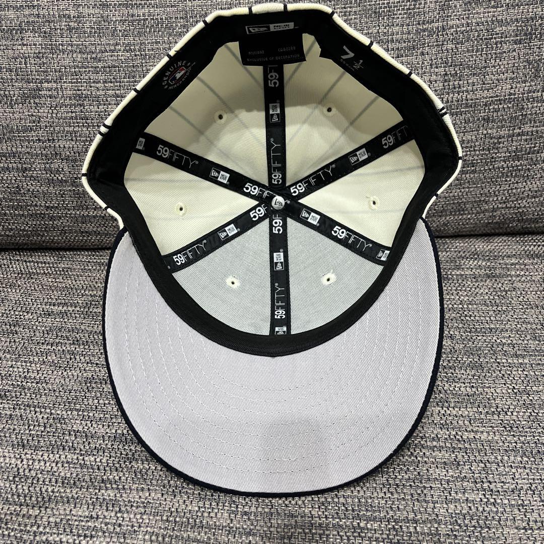 【美品】ニューエラ LP ヤンキース ストライプ キャップ