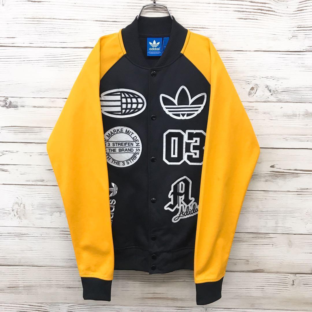 アディダス adidas☆ジャケット S ロゴ ブラック