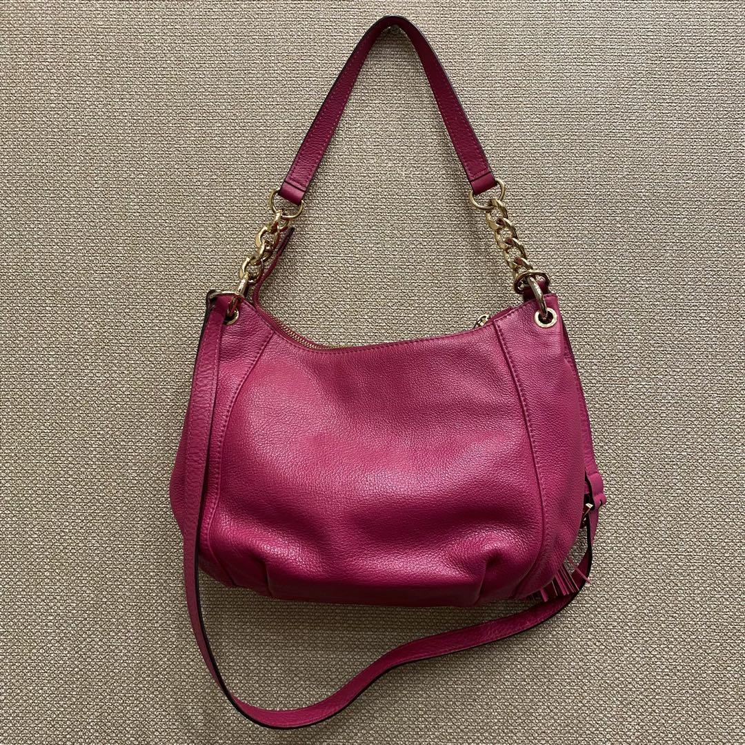 美品 MICHAEL KORS マイケルコース ショルダーバッグ フリンジ