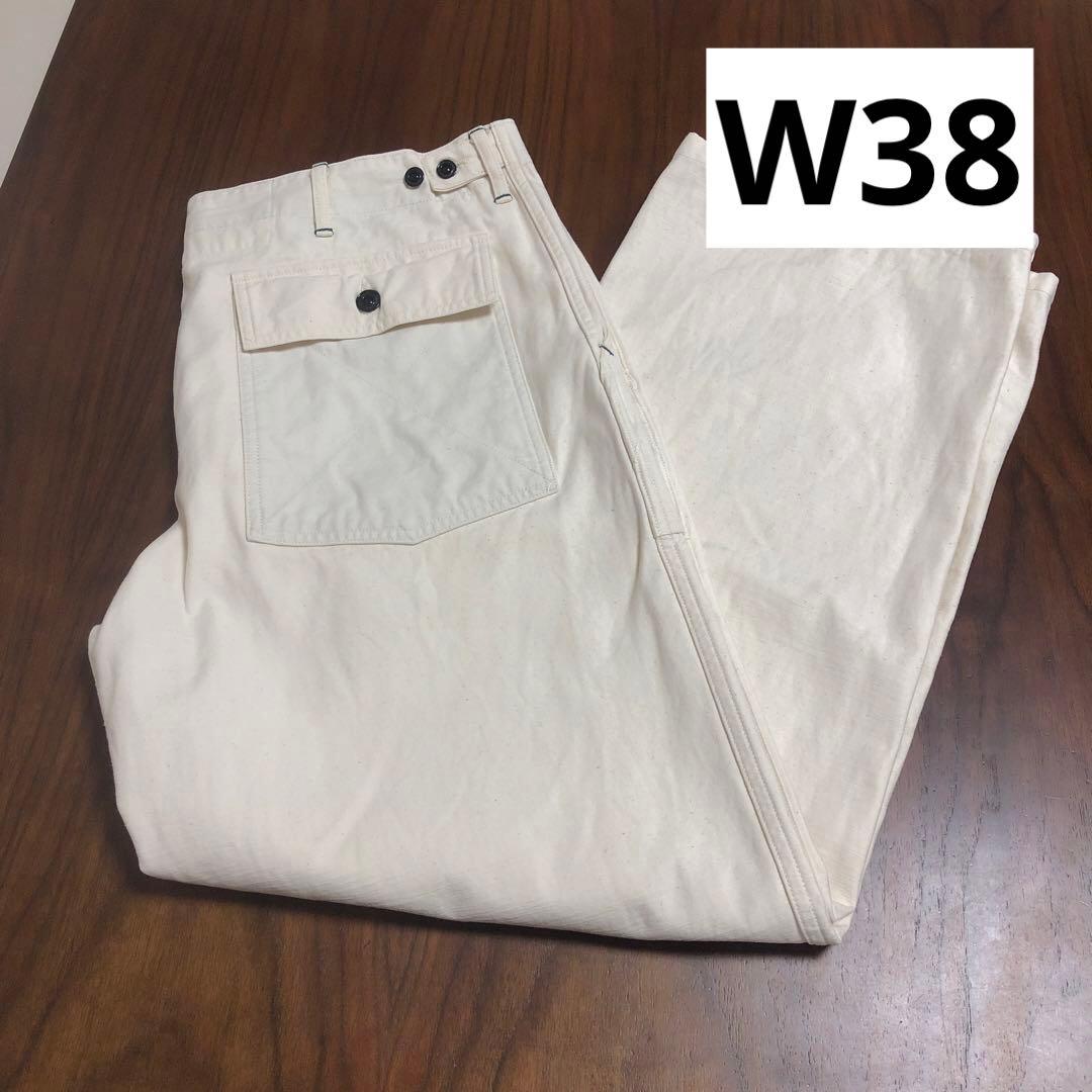 Burgus Plus & Co. ファティーグパンツ オフホワイト W38