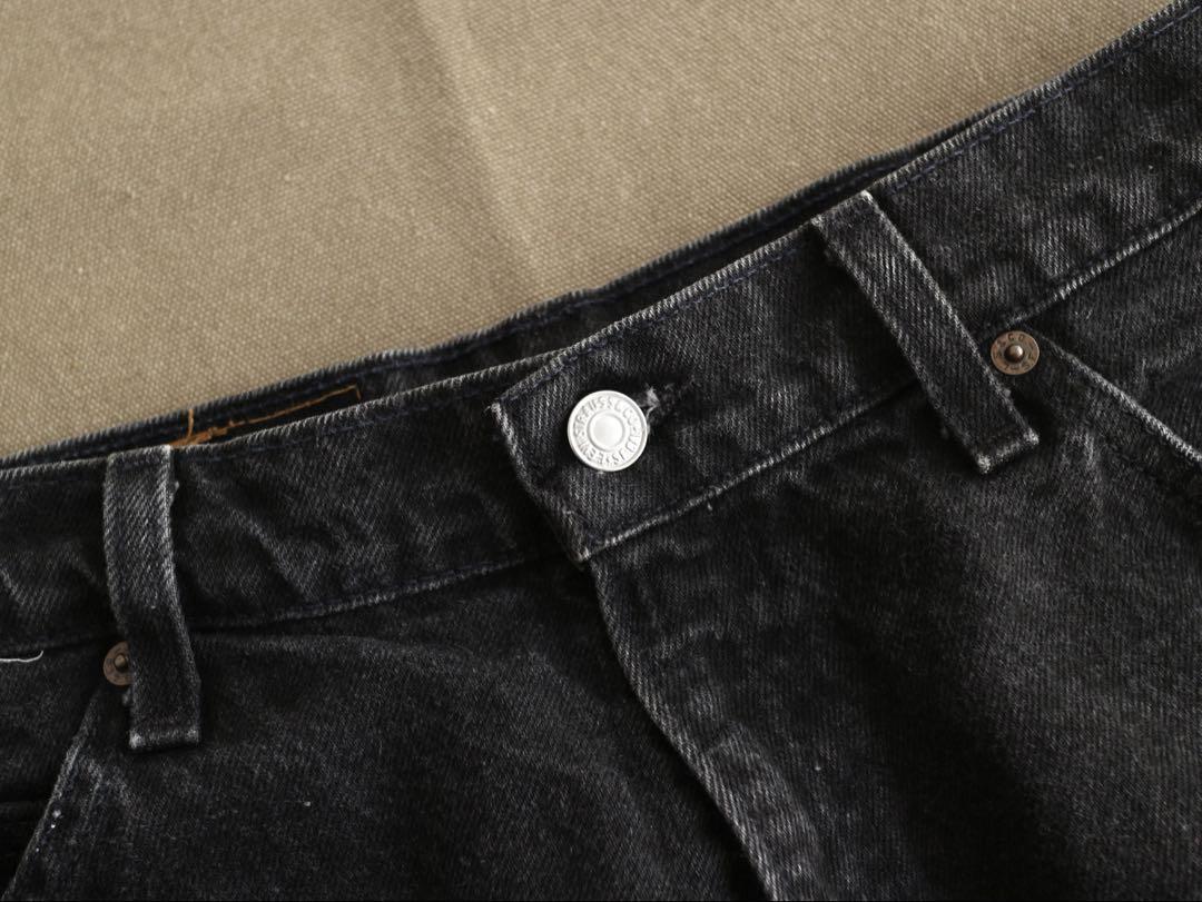 90s USA製 Levi’s 951 ブラックデニムショーツ オレンジタブ