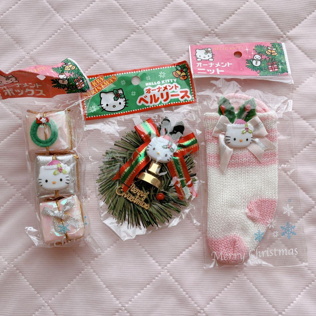 靴下 リボン リース クリスマス キティちゃん サンリオ オーナメントSanrio