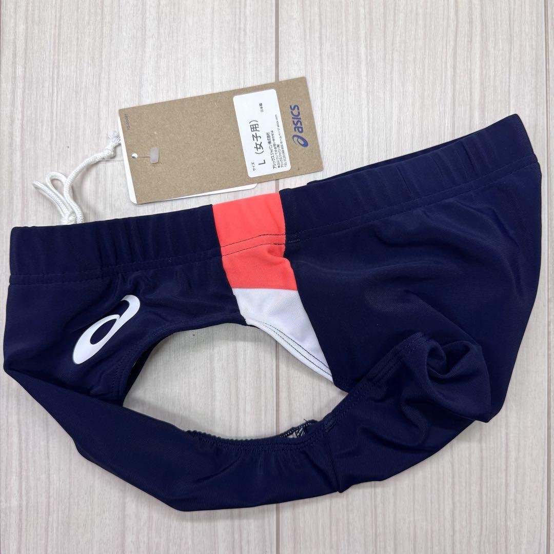 アシックス　女子陸上ユニフォーム上下　Lサイズ　ホワイト×バーガンディー　新品 asics - アシックス 女子陸上ユニフォーム上下 Lサイズ ホワイト