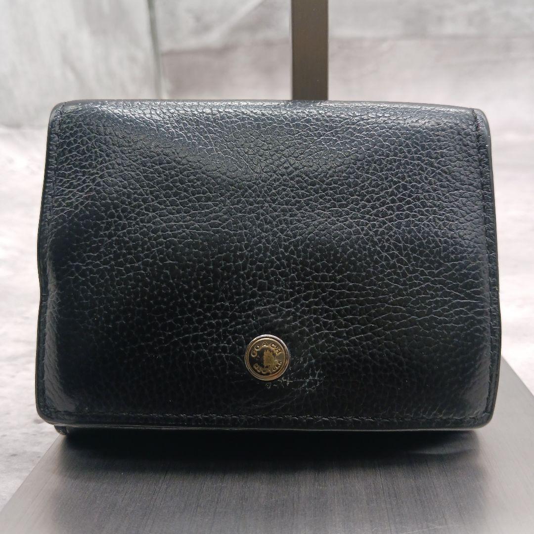 美品　COACH ブラックレザー コインケース 新品☆COACH コーチ コインケース メンズ ブラック レザー