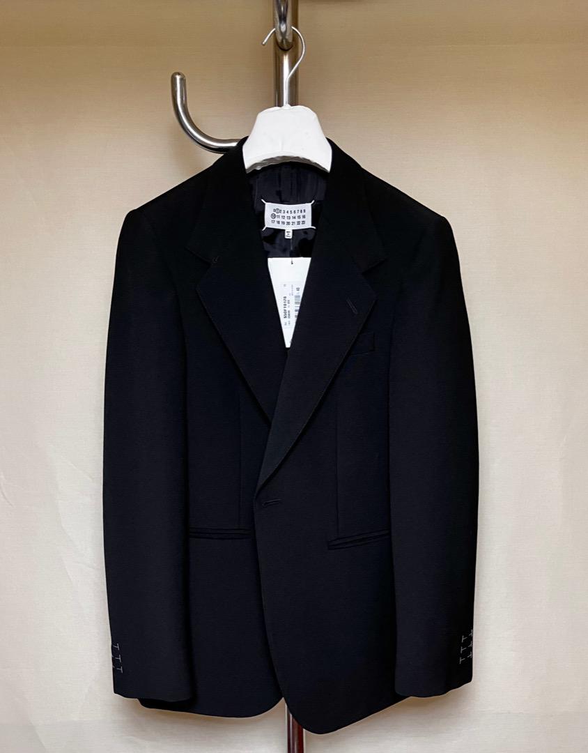 新品 48 マルジェラ 22aw ウールベース セットアップ 黒 5487