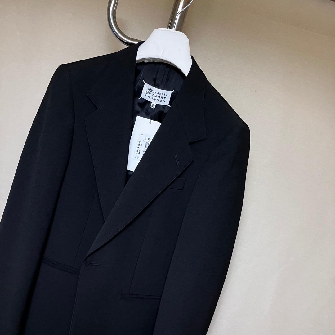 新品 48 マルジェラ 22aw ウールベース セットアップ 黒 5487