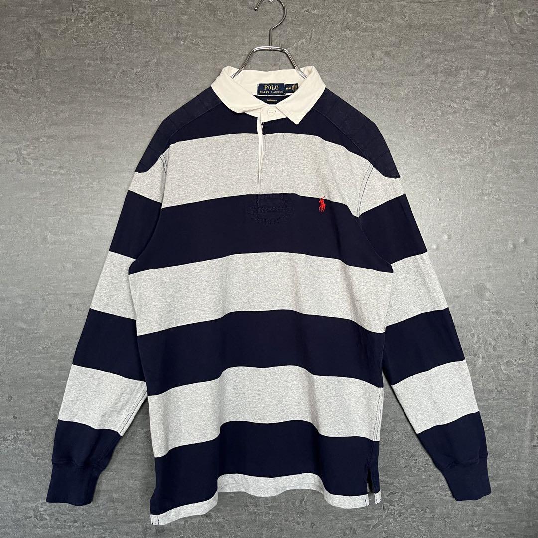 POLO RALPH LAUREN ラガーシャツ ボーダー ロゴ 刺繍 ポロ
