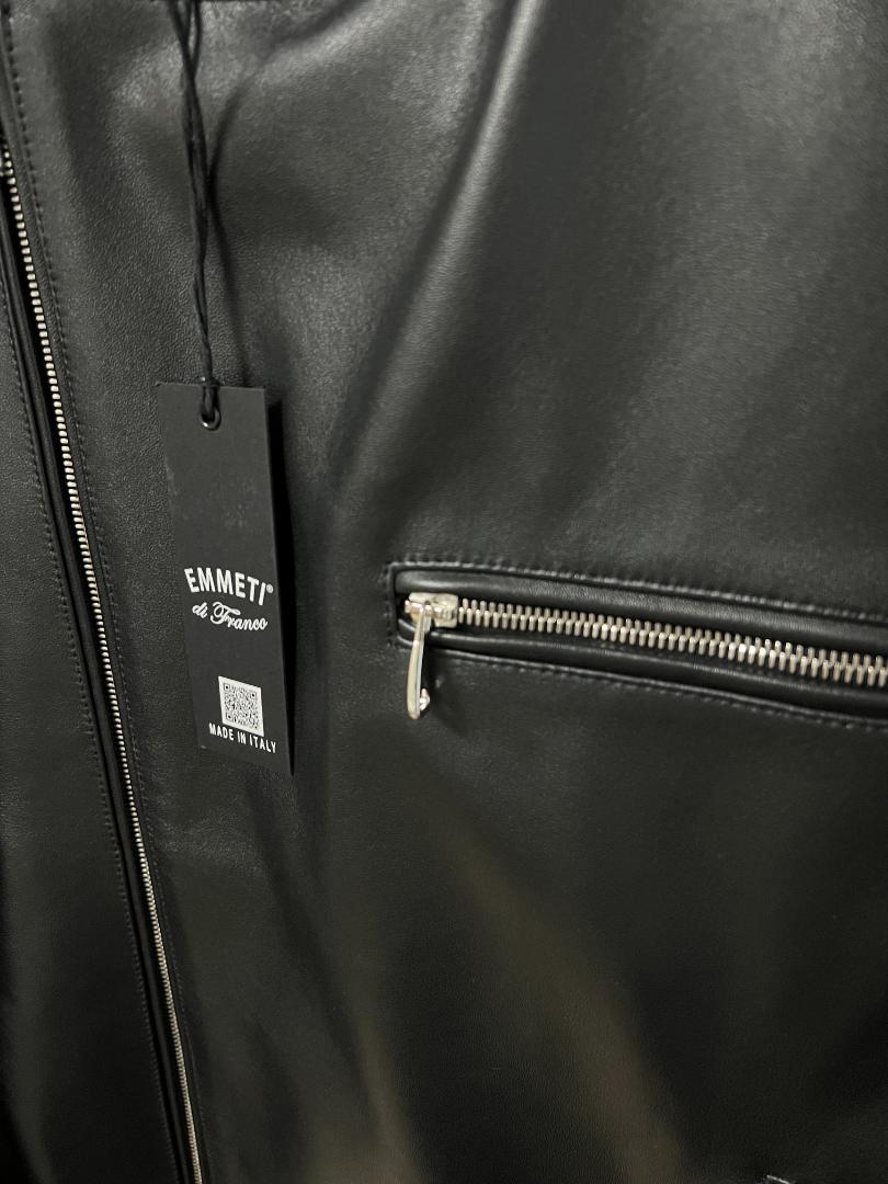 【美品】エンメティ　ジョセフ　46 レザー　ライダースジャケット　黒