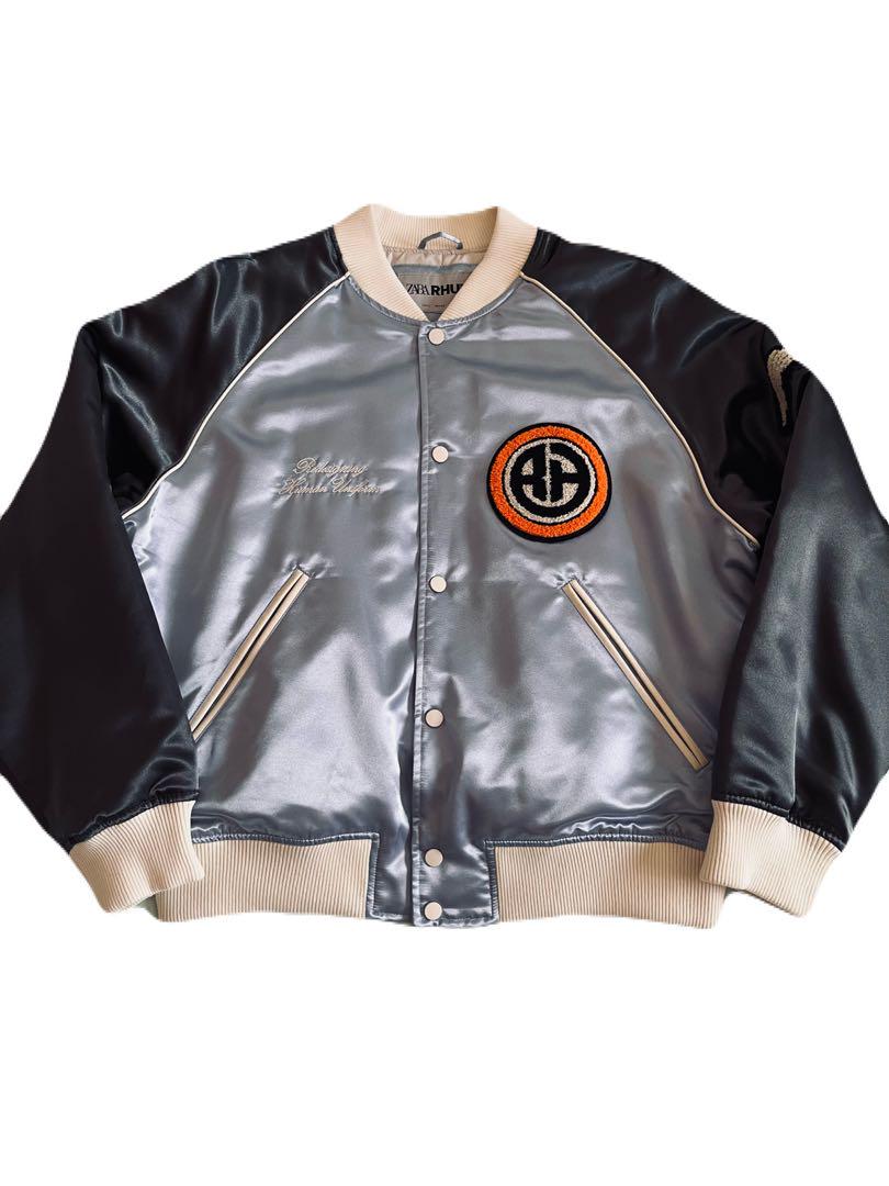 【ZARA RYUIGI】SATIN SOUVENIR JACKET BLUE