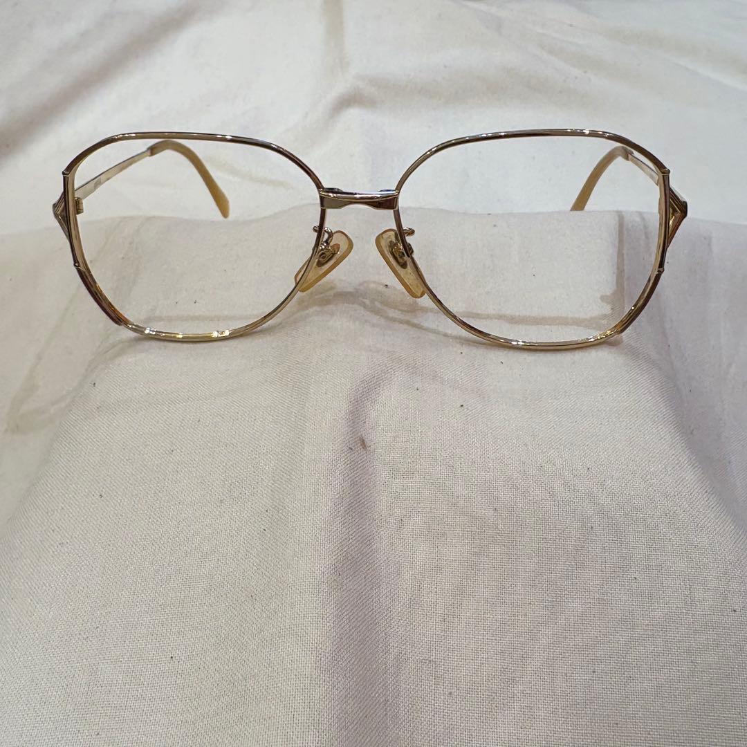 ヴィンテージ眼鏡 LUSTER 20kgf ゴールド レディースサイズ ラスターやや傷や汚れあり
