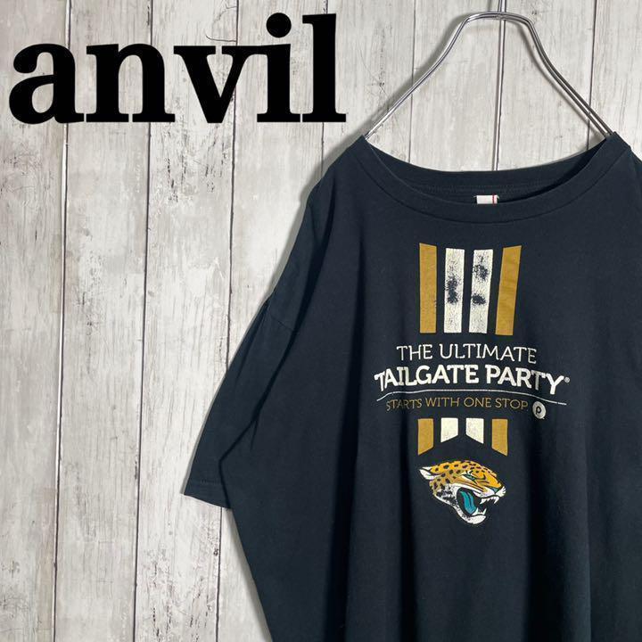 【人気】アンビル　両面プリント　アニマル柄　トラロゴTシャツ オーバーサイズ古着