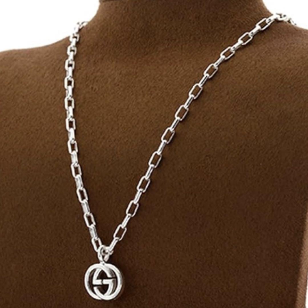 GUCCI ダブルGロゴ シルバーチャーム GUCCI ダブルGロゴ シルバーチャームネックレス 付属品有り
