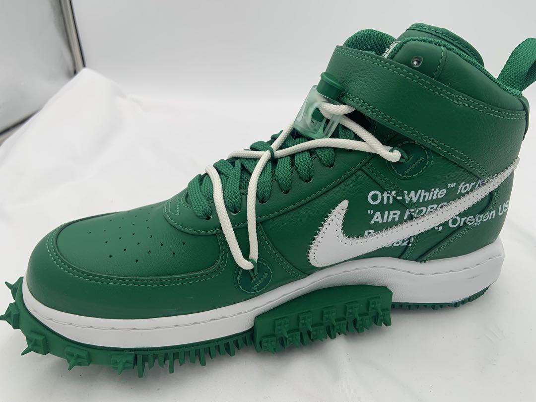 Off-White × Nike AirForce1 Mid PineGreen