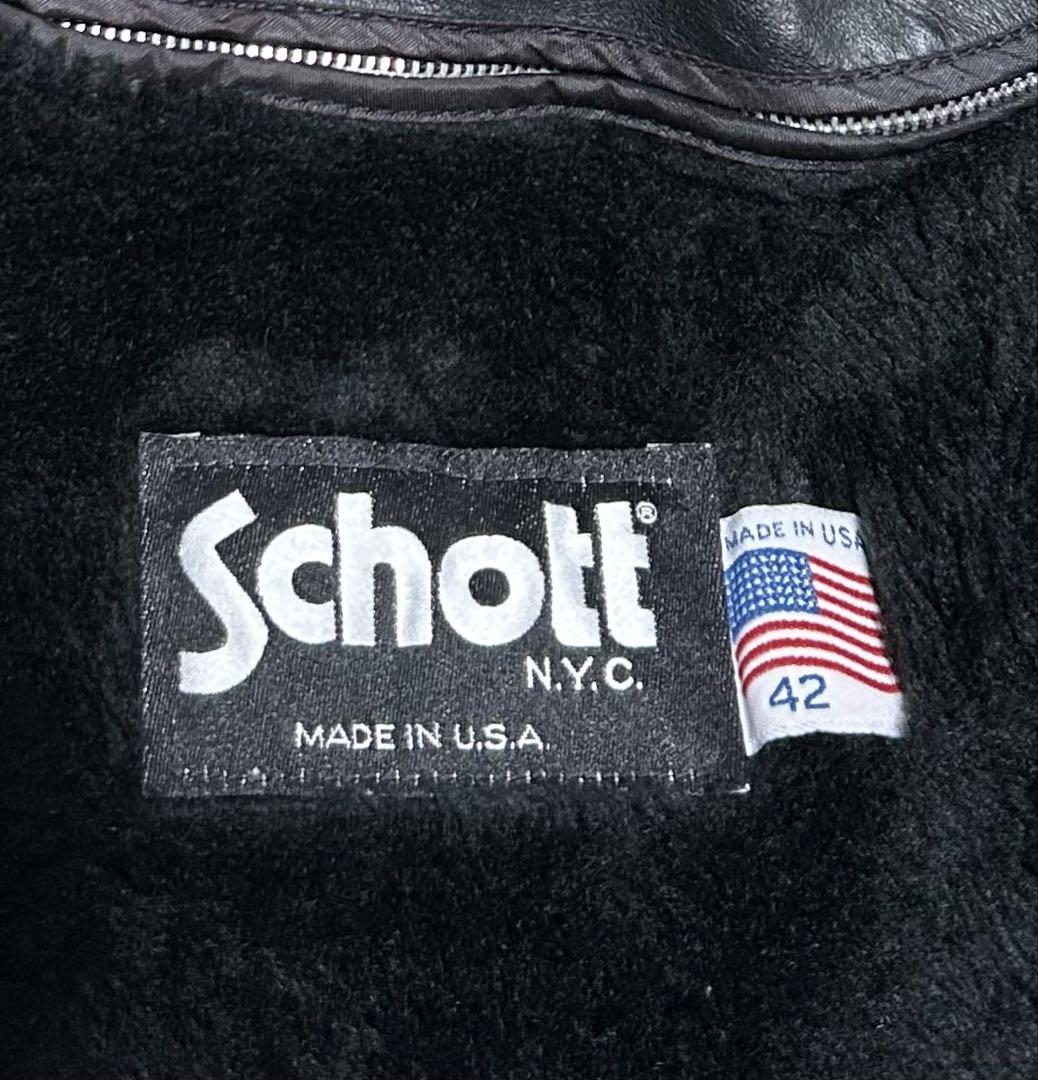美品⑦schott【42】641 米国製◇牛革ジャン ハーレーgpzショベル ④schott【42】641ライナー付 米国製◇牛革ジャンgpzハーレー