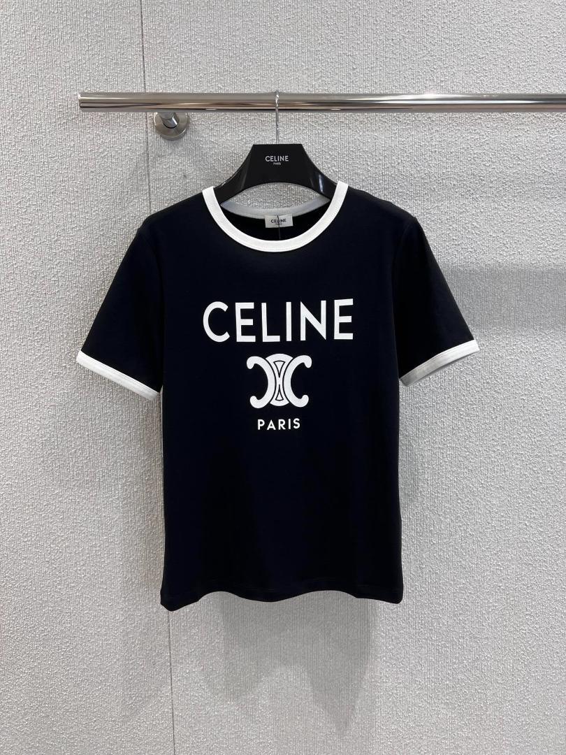 驚きの安さ CELINE ネイビー ロゴ Tシャツ 半袖 - メルカリ トップス