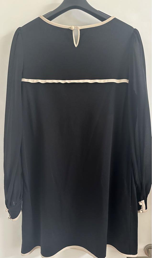CHIC シアー袖リボンカットソー