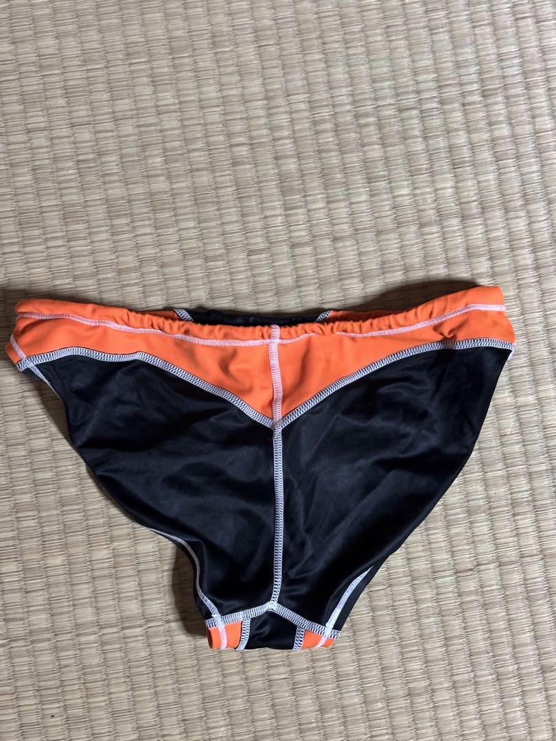Mizuno ミズノ 競パン 中古 Oサイズ 水着 ブラック オレンジ