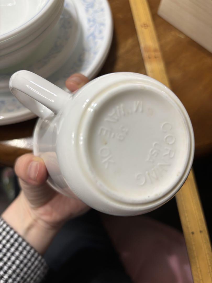 食器セット Corelle コレール オールドコレール USA 15枚 青い花柄