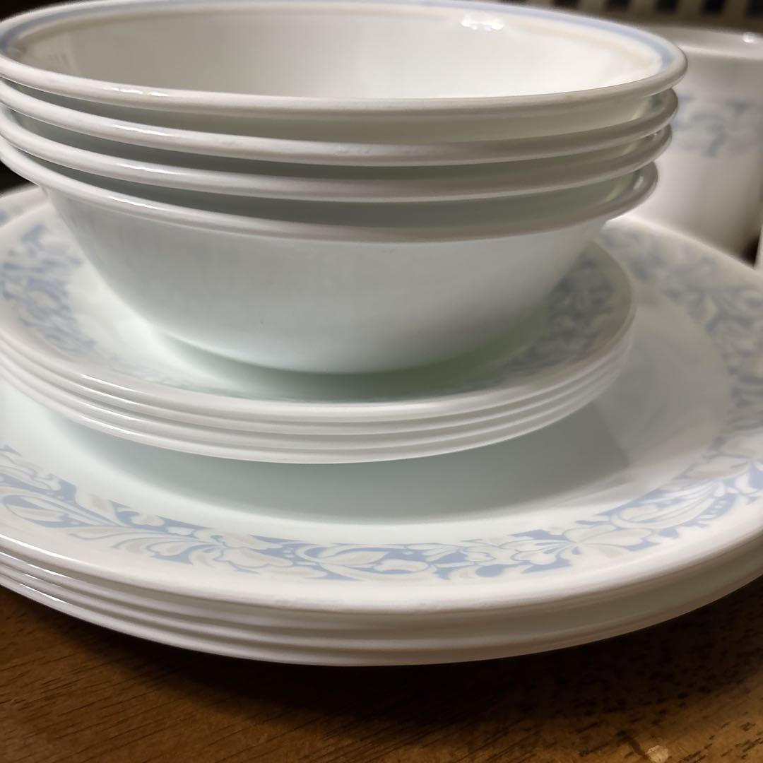 食器セット Corelle コレール オールドコレール USA 15枚 青い花柄