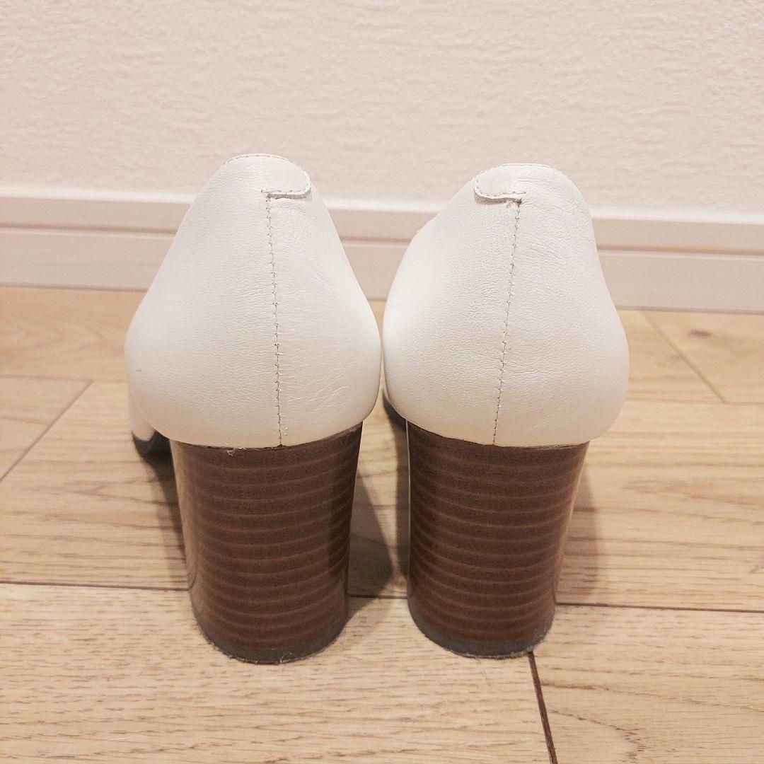 ROSE BUD ローズバッド スクエアトゥパンプス ホワイト 白 美品 靴