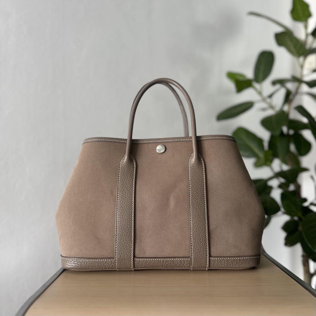 HERMES ガーデンパーティ 30 TPM エトゥープ トートバッグ